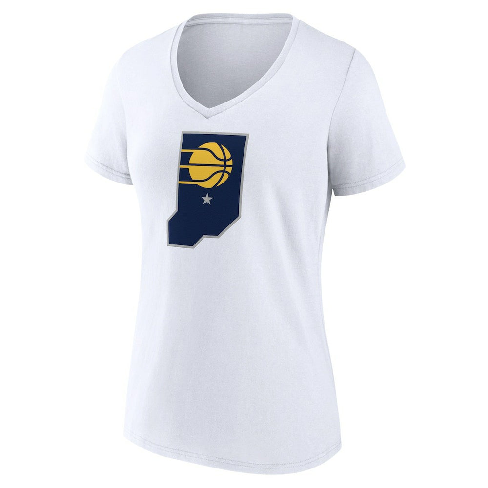 NBA - Indiana Pacers Women's Alternate Logo V-Neck T-Shirt - White