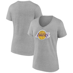NBA - Los Angeles Lakers Women's Alternate Logo V-Neck T-Shirt - Gray