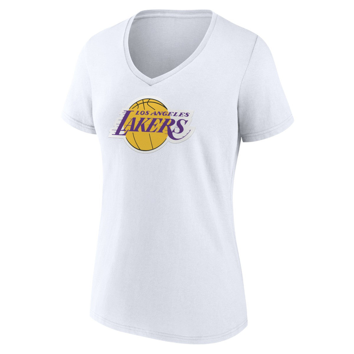 NBA - Los Angeles Lakers Women's Alternate Logo V-Neck T-Shirt - White