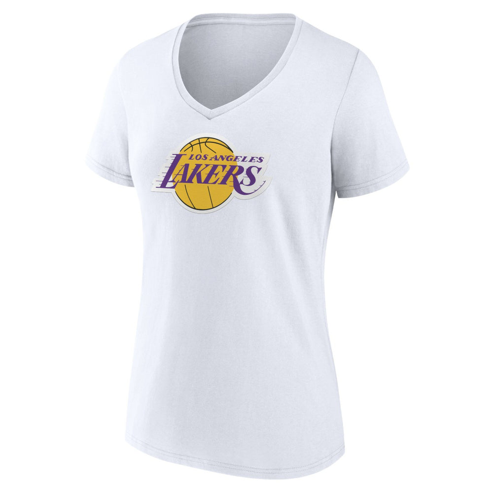 NBA - Los Angeles Lakers Women's Alternate Logo V-Neck T-Shirt - White