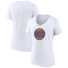 NBA - New York Knicks Women's Alternate Logo V-Neck T-Shirt - White