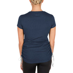Dallas Cowboys New Era Women's Ruched Side T-Shirt Navy - NFL