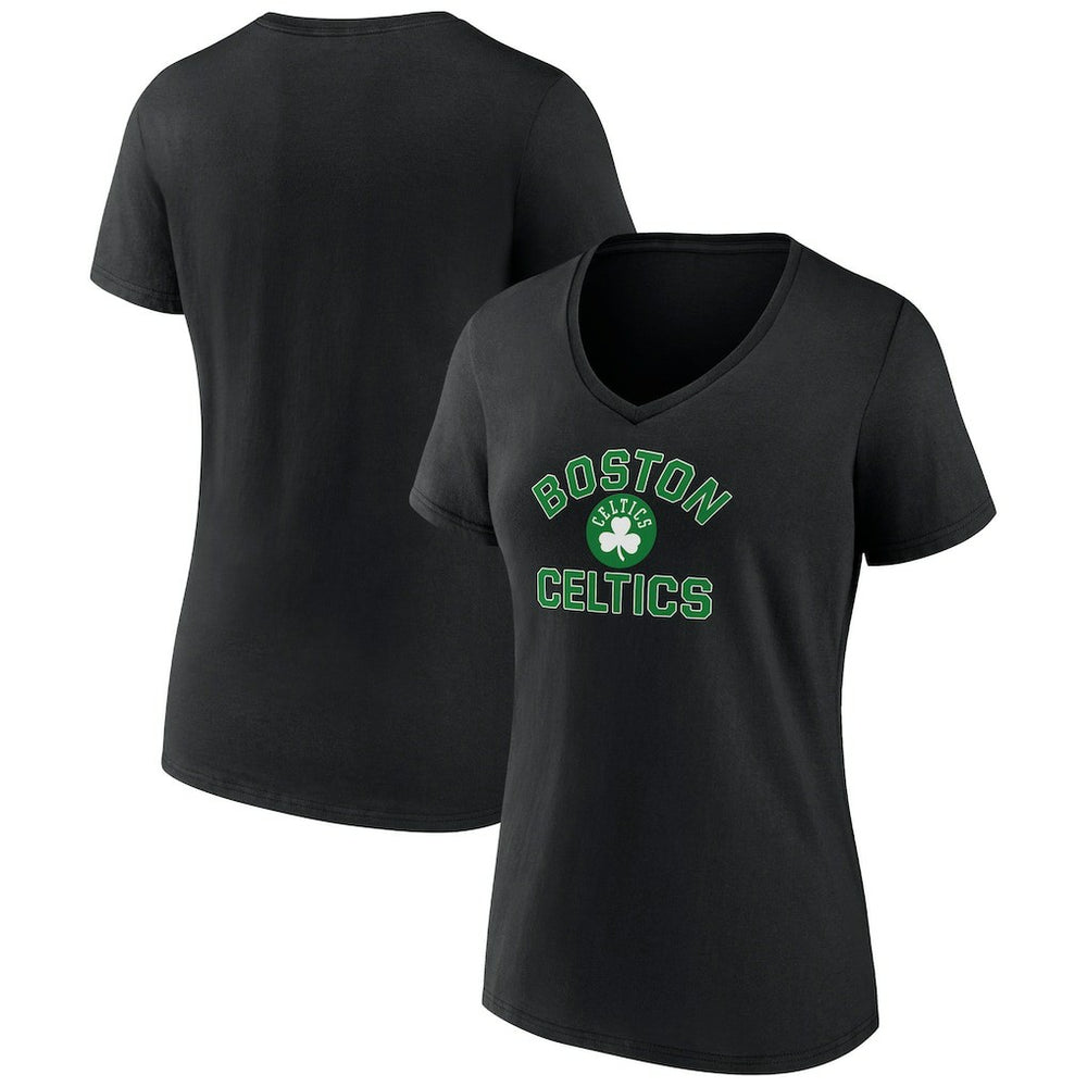 NBA - Boston Celtics Women's Overtime V-Neck T-Shirt - Black