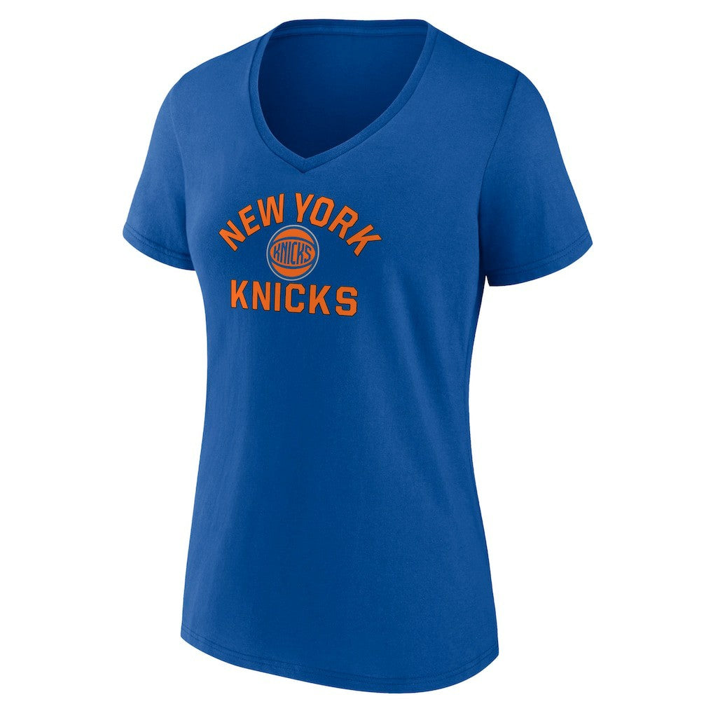 NBA - New York Knicks Women's Overtime V-Neck T-Shirt - Blue