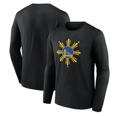 NBA - Golden State Warriors Filipino Heritage Long Sleeve T-Shirt - Black