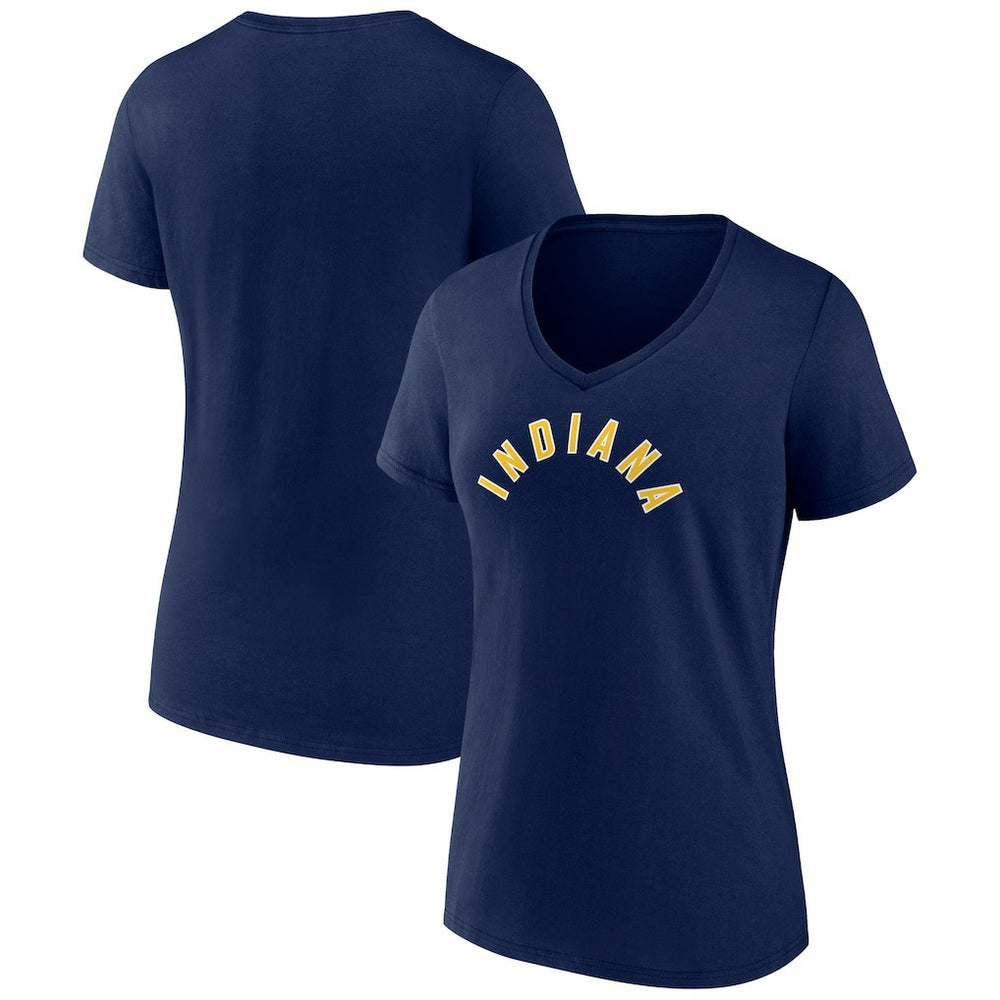 NBA - Indiana Pacers Women's Wordmark Team V-Neck T-Shirt - Navy