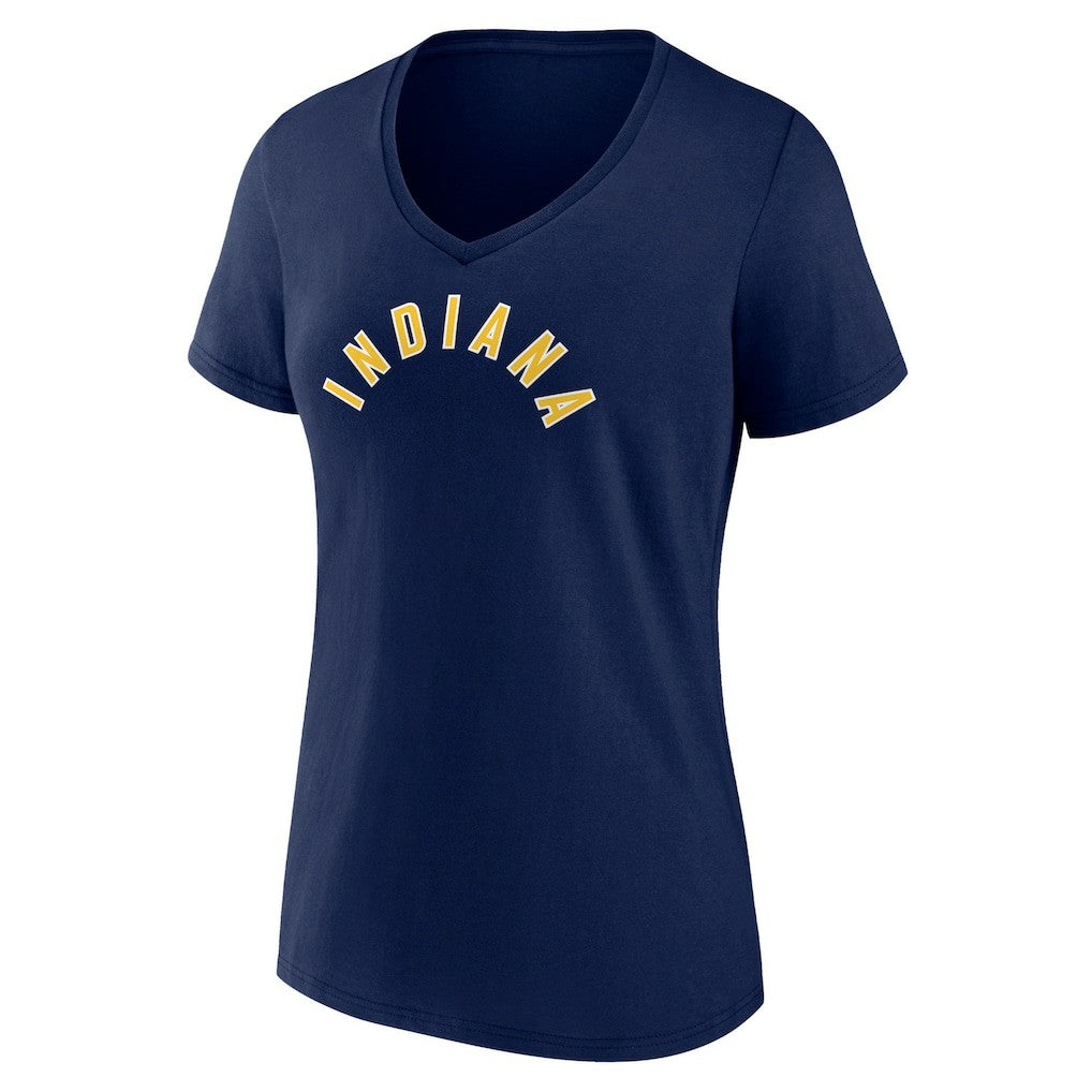 NBA - Indiana Pacers Women's Wordmark Team V-Neck T-Shirt - Navy