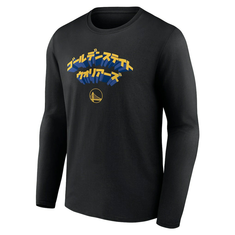 NBA - Golden State Warriors Japanese Heritage Long Sleeve T-Shirt - Black