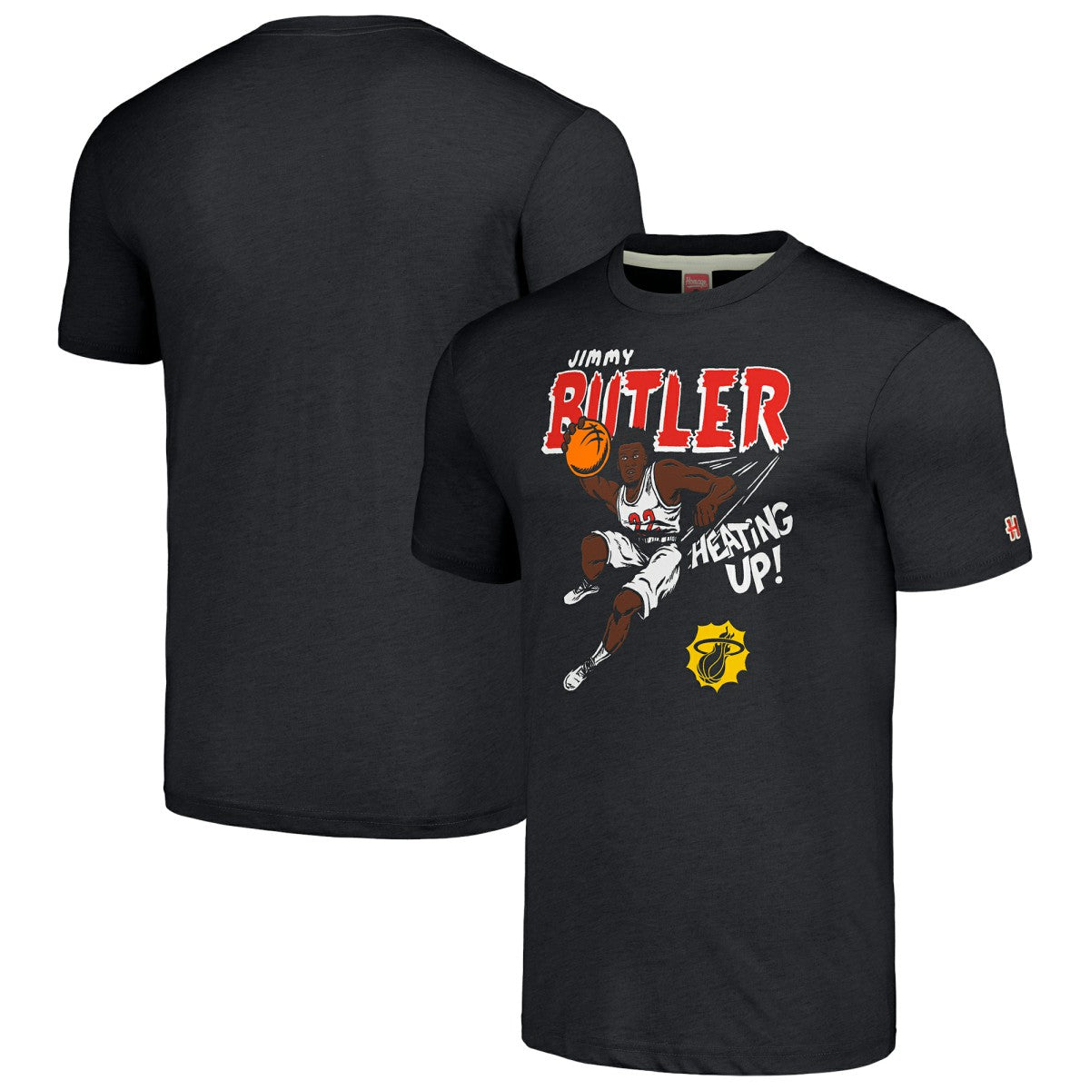 NBA - Jimmy Butler III Miami Heat Homage Comic Book Player Tri-Blend T-Shirt - Black