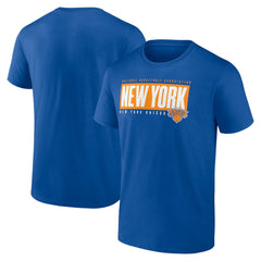 NBA - New York Knicks Blocked Out T-Shirt - Blue