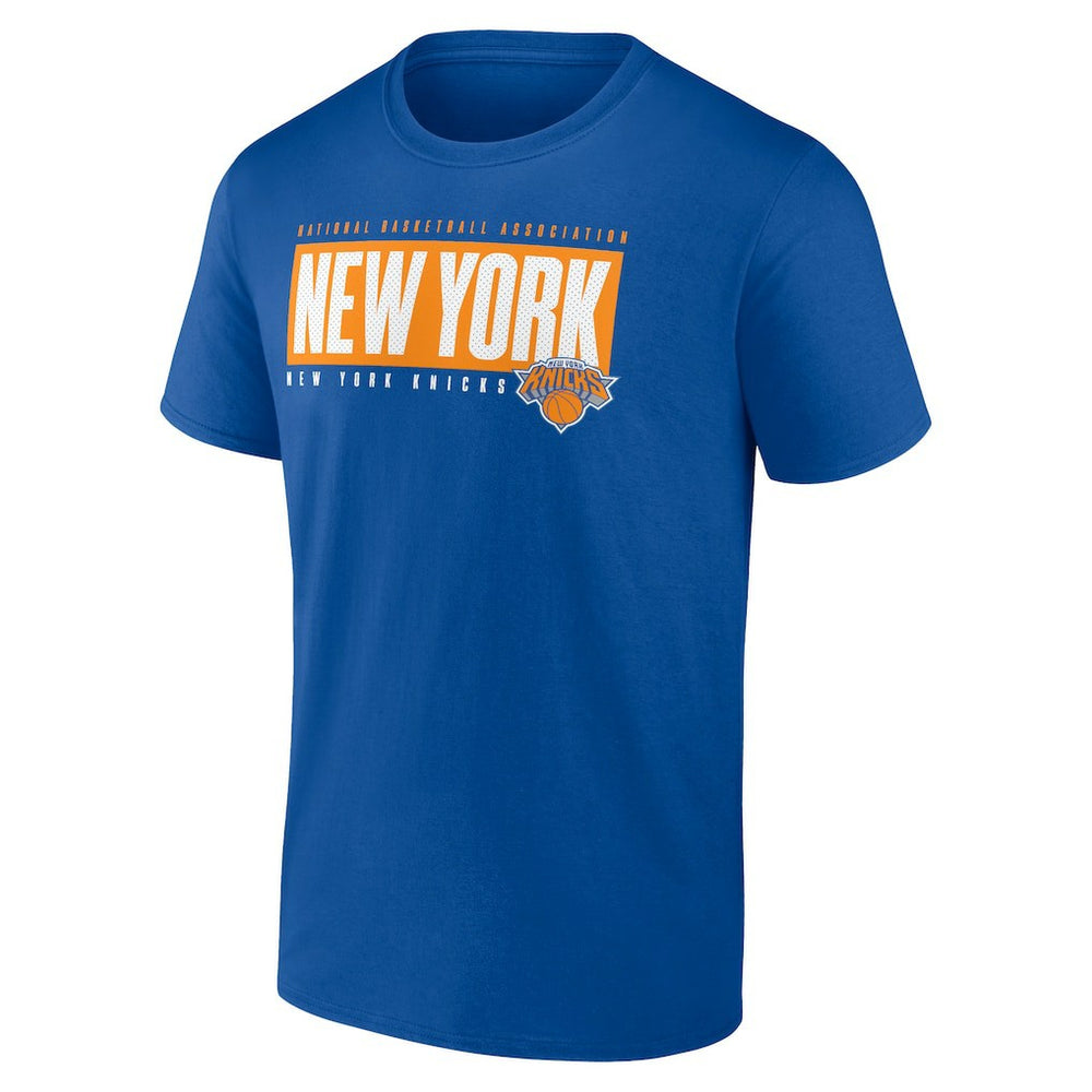 NBA - New York Knicks Blocked Out T-Shirt - Blue