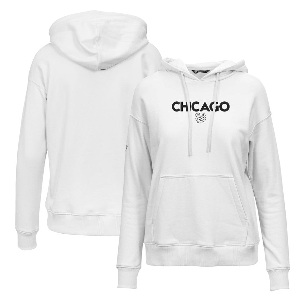 Chicago Blackhawks Levelwear Women's Adorn City Capsule Pullover Hoodie White