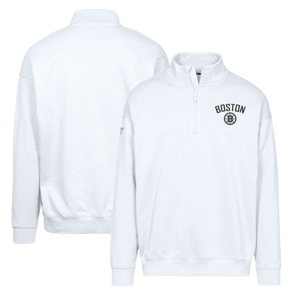 Boston Bruins Levelwear Murray City Capsule Quarter-Zip Sweatshirt White