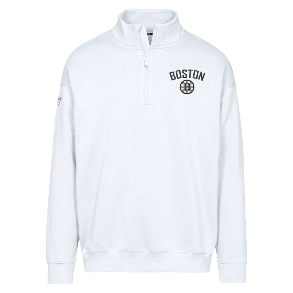 Boston Bruins Levelwear Murray City Capsule Quarter-Zip Sweatshirt White