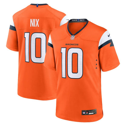 Bo Nix Denver Broncos Player Game Jersey - Orange | NFL Jerseys