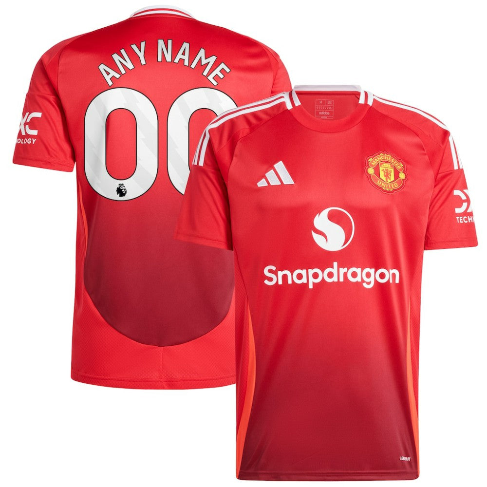 Adidas Manchester United 2024/25 Home Replica Custom Jerseys - Red