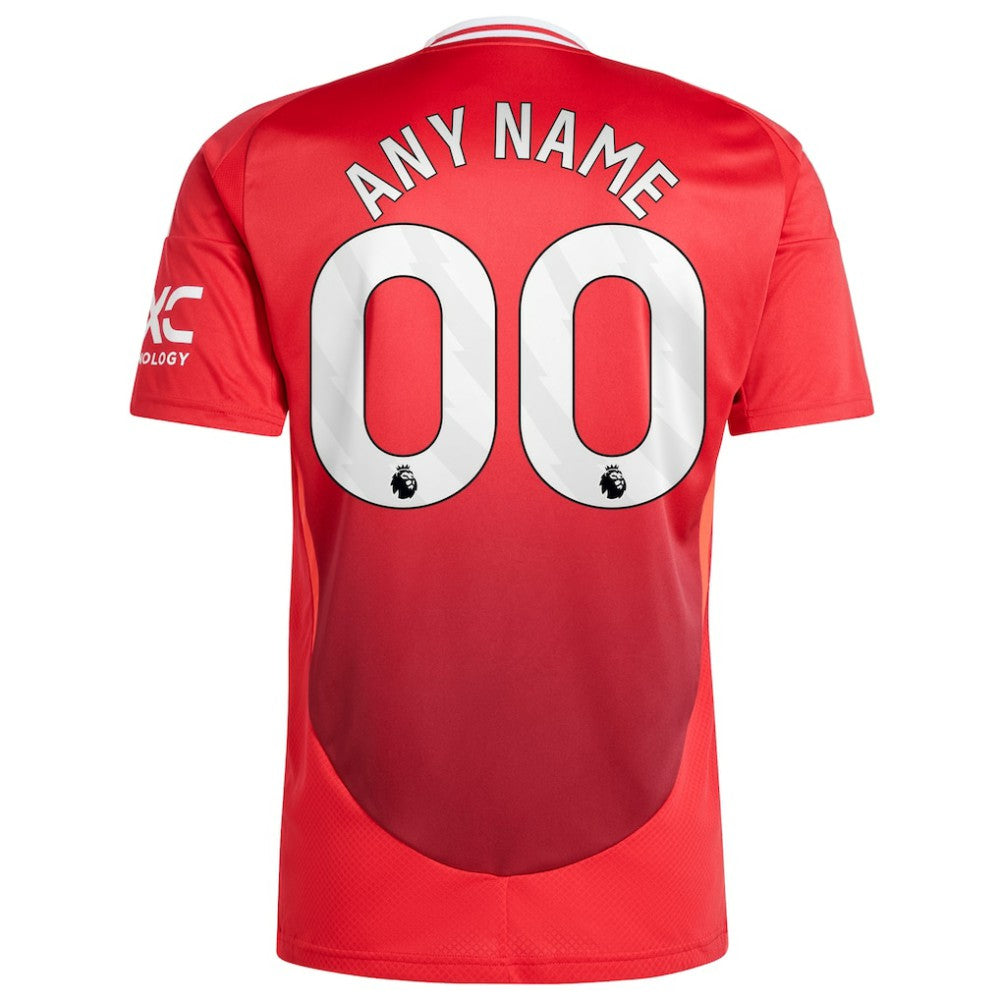 Adidas Manchester United 2024/25 Home Replica Custom Jerseys - Red