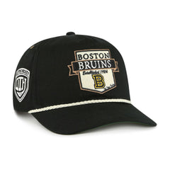 Boston Bruins '47 Old Time Hockey Rafter Sure Shot Hitch Adjustable Hat Black
