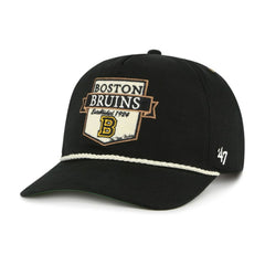 Boston Bruins '47 Old Time Hockey Rafter Sure Shot Hitch Adjustable Hat Black