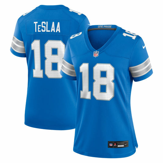 Isaac TeSlaa Detroit Lions Women's Game Player Jersey - Blue | NFL Jerseys
