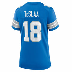 Isaac TeSlaa Detroit Lions Women's Game Player Jersey Blue - Nike