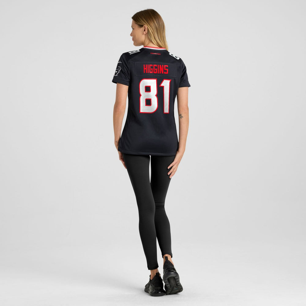 Jayden Higgins Houston Texans Women's Game Jersey Navy - Nike