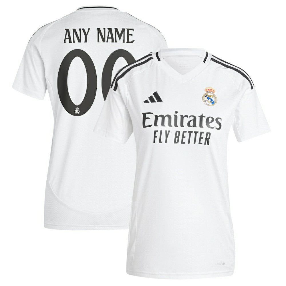 Adidas Real Madrid Women's 2024/25 Home Replica Custom Jerseys - White