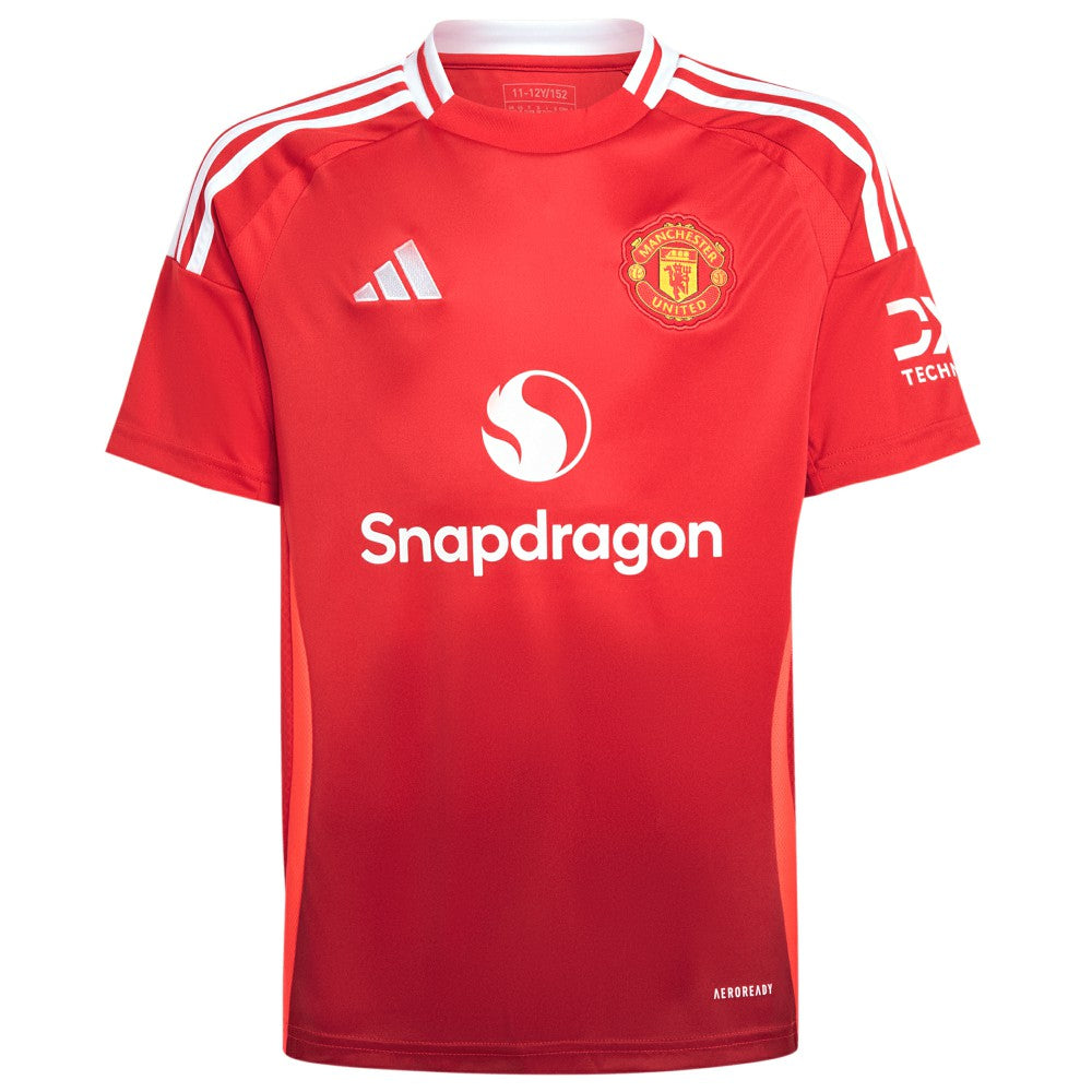 Adidas Manchester United Youth 2024/25 Home Replica Custom Jerseys - Red