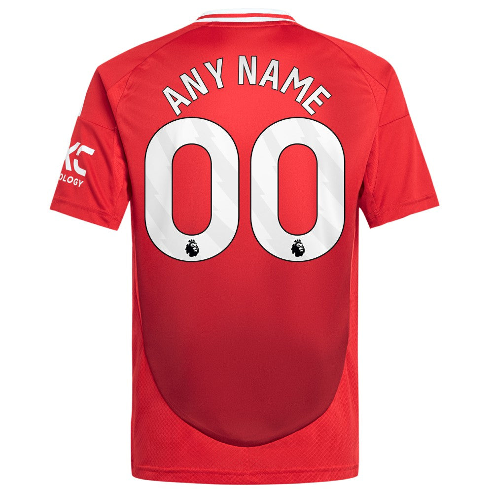 Adidas Manchester United Youth 2024/25 Home Replica Custom Jerseys - Red