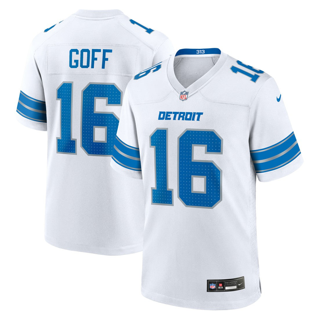 Jared Goff Detroit Lions Game Jersey White - Nike