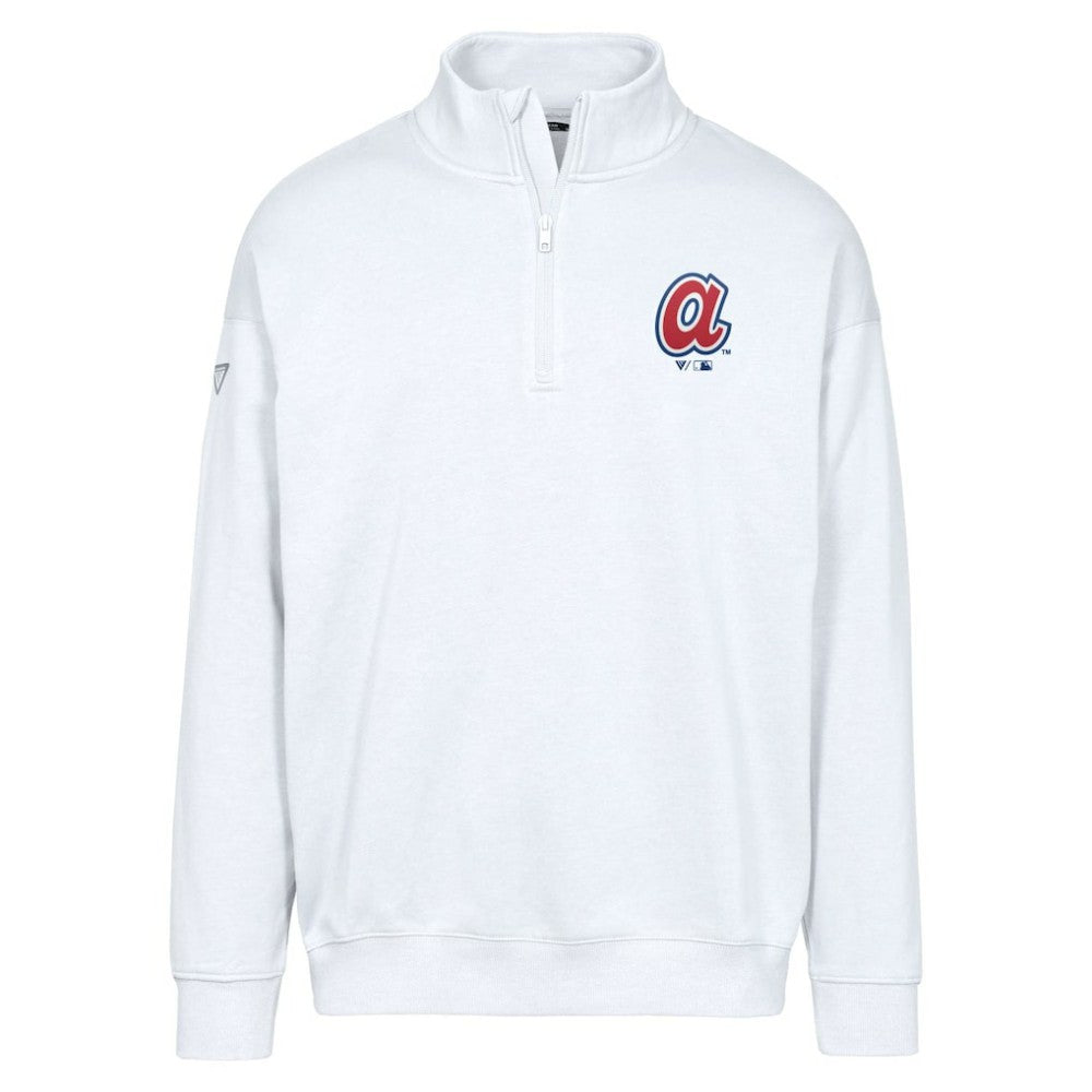 Atlanta Braves Levelwear Murray Core Logo Quarter-Zip Pullover Top Online