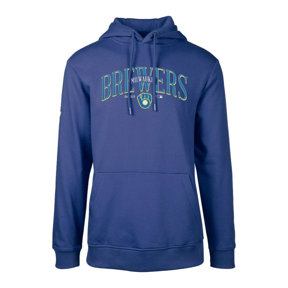 Milwaukee Brewers Levelwear Cooperstown Collection Podium Retro Spellout Pullover Hoodie Clearance