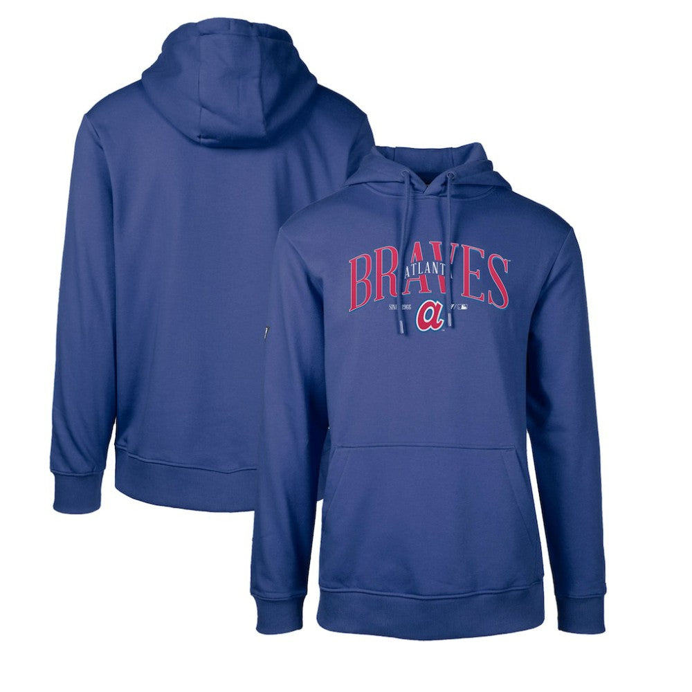 Atlanta Braves Levelwear Cooperstown Collection Podium Retro Spellout Pullover Hoodie On Sale