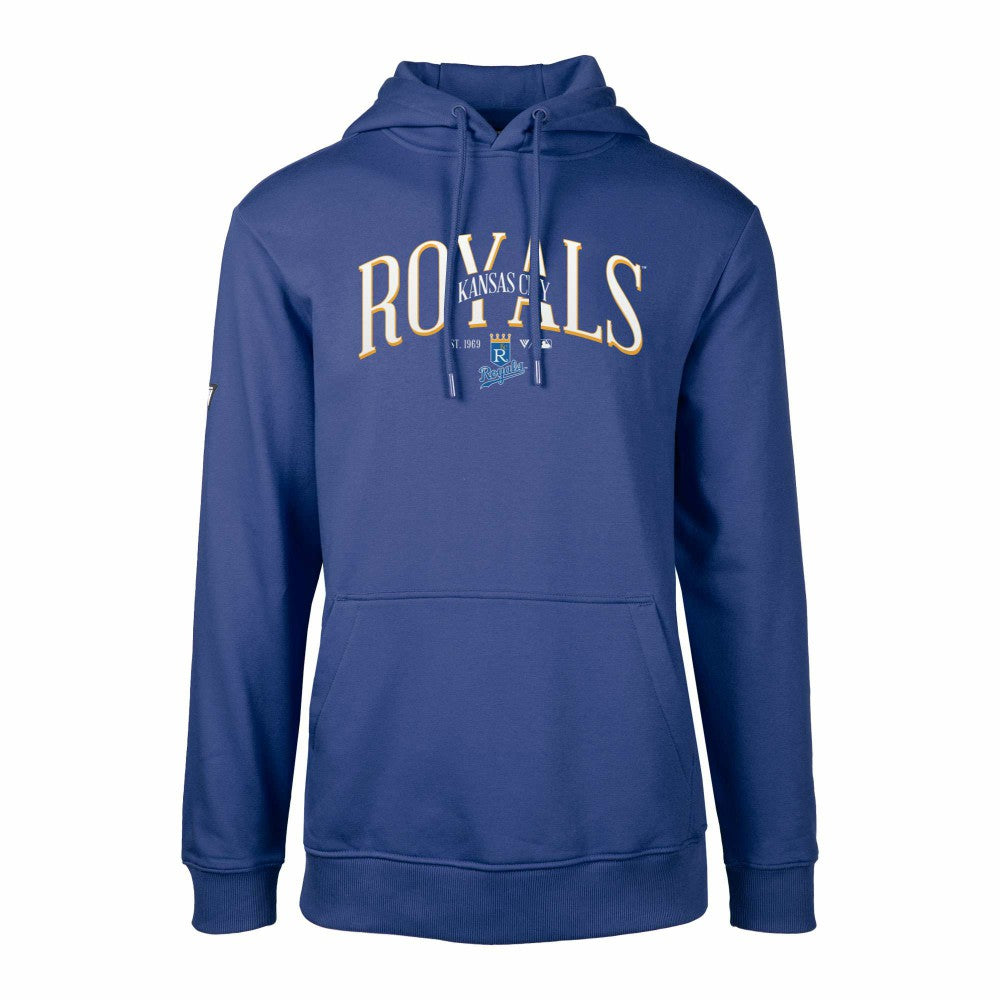 Kansas City Royals Levelwear Cooperstown Collection Podium Retro Spellout Pullover Hoodie Clearance