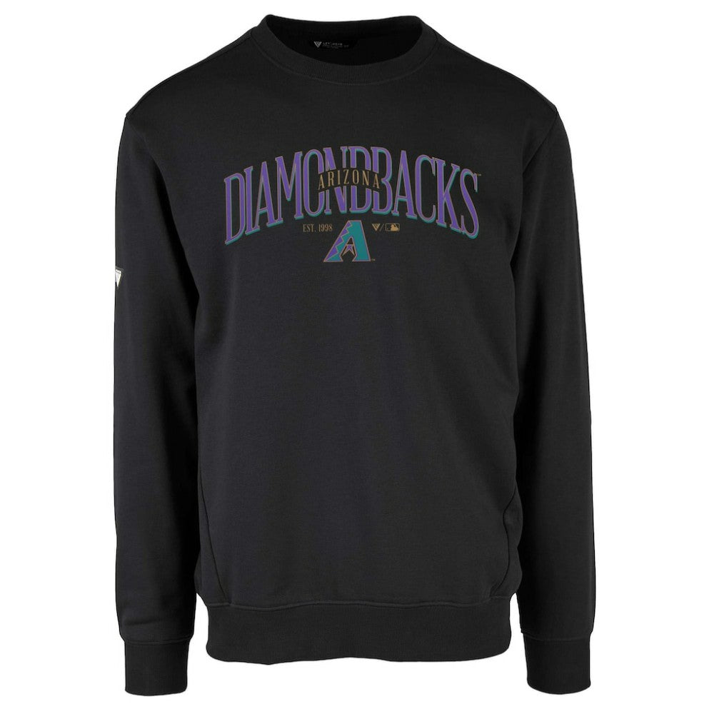 Arizona Diamondbacks Levelwear Zane Cooperstown Collection Retro Spellout Pullover Sweatshirt On Sale