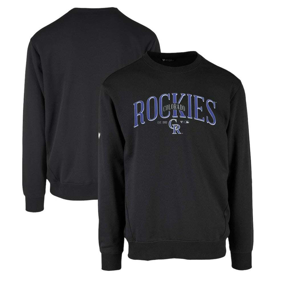 Colorado Rockies Levelwear Zane Cooperstown Collection Retro Spellout Pullover Sweatshirt Online