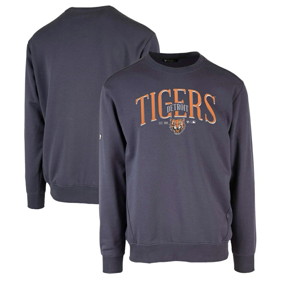 Detroit Tigers Levelwear Zane Cooperstown Collection Retro Spellout Pullover Sweatshirt discount