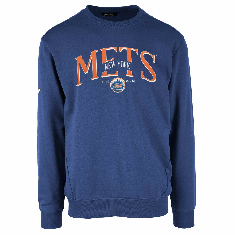 New York Mets Levelwear Zane Cooperstown Collection Retro Spellout Pullover Sweatshirt Near Me