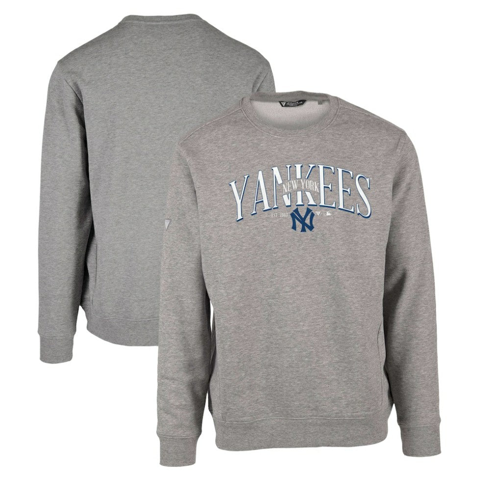New York Yankees Levelwear Zane Cooperstown Collection Retro Spellout Pullover Sweatshirt Clearance