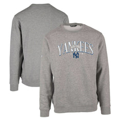 New York Yankees Levelwear Zane Cooperstown Collection Retro Spellout Pullover Sweatshirt Clearance