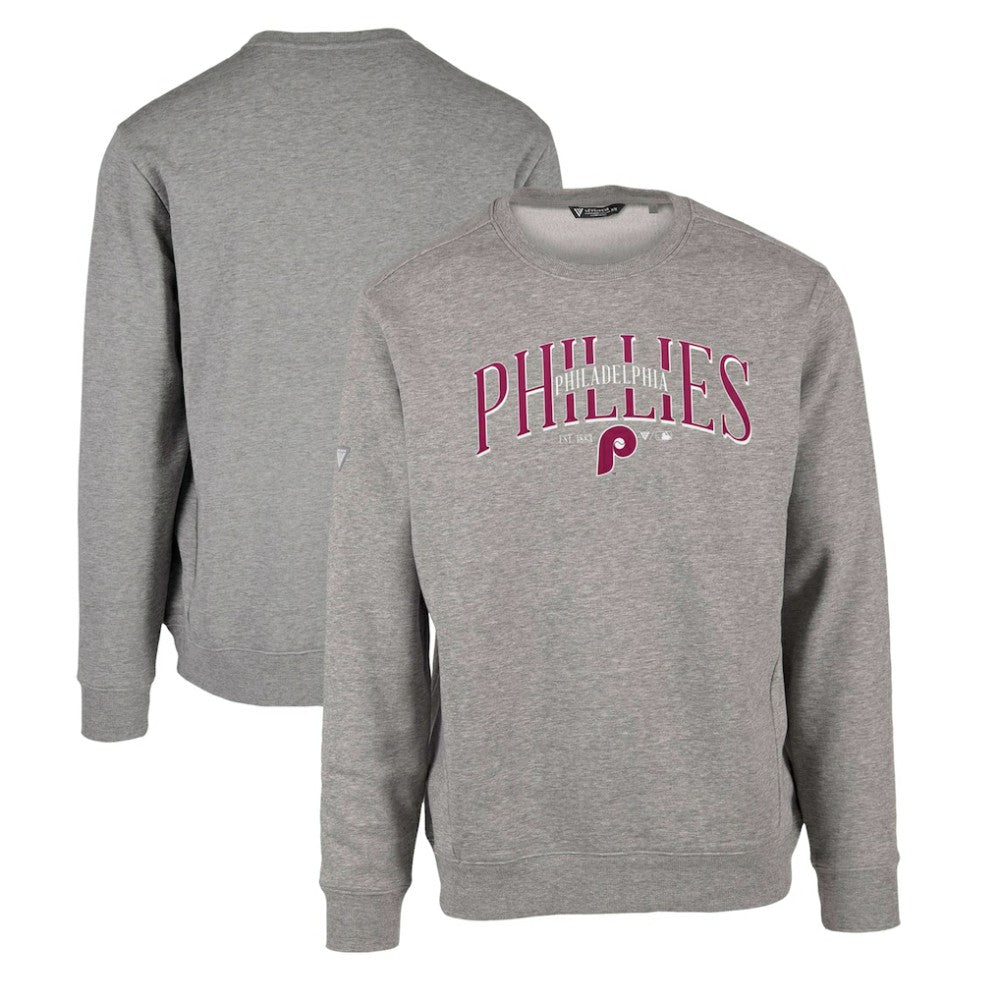 Philadelphia Phillies Levelwear Zane Cooperstown Collection Retro Spellout Pullover Sweatshirt Clearance
