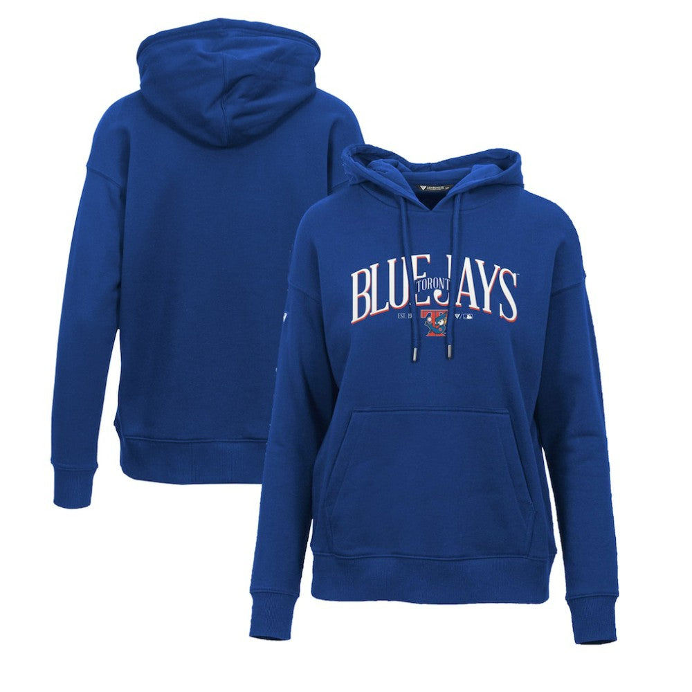 Toronto Blue Jays Levelwear Women's Adorn Cooperstown Collection Retro Spellout Pullover Hoodie Clearance