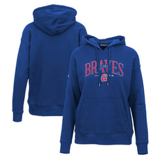 Atlanta Braves Levelwear Women's Adorn Cooperstown Collection Retro Spellout Pullover Hoodie Sale