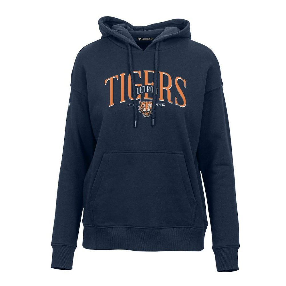 Detroit Tigers Levelwear Women's Adorn Cooperstown Collection Retro Spellout Pullover Hoodie for sale