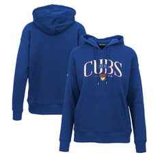 Chicago Cubs Levelwear Women's Adorn Cooperstown Collection Retro Spellout Pullover Hoodie for sale