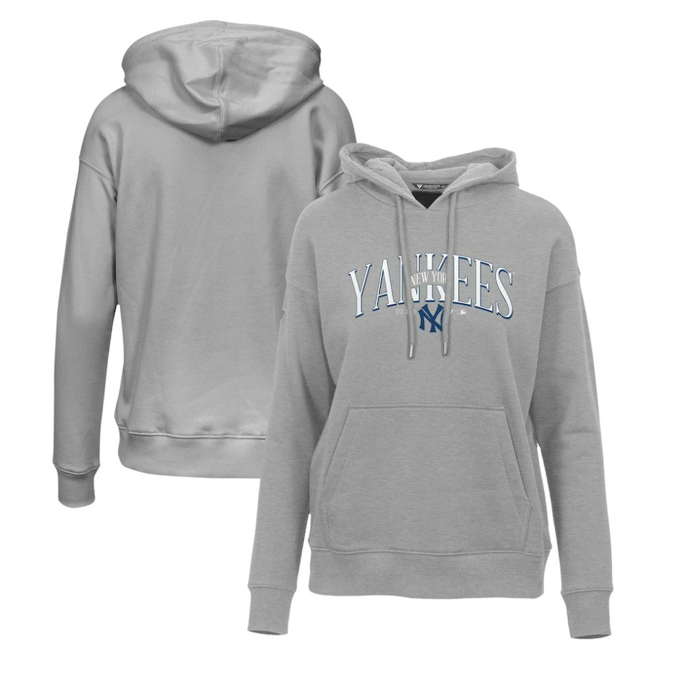 New York Yankees Levelwear Women's Adorn Cooperstown Collection Retro Spellout Pullover Hoodie Near Me