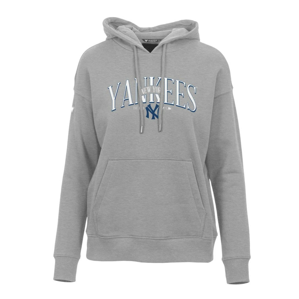 New York Yankees Levelwear Women's Adorn Cooperstown Collection Retro Spellout Pullover Hoodie Near Me