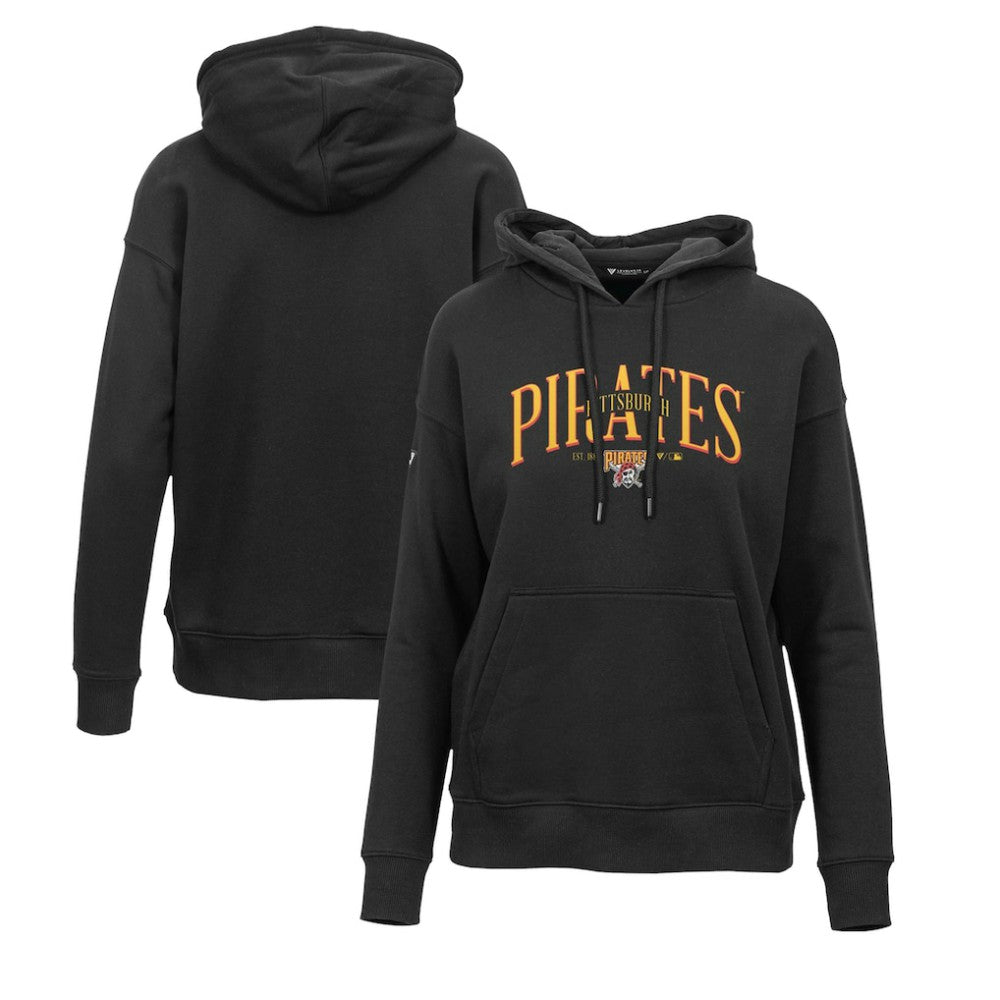 Pittsburgh Pirates Levelwear Women's Adorn Cooperstown Collection Retro Spellout Pullover Hoodie On Sale