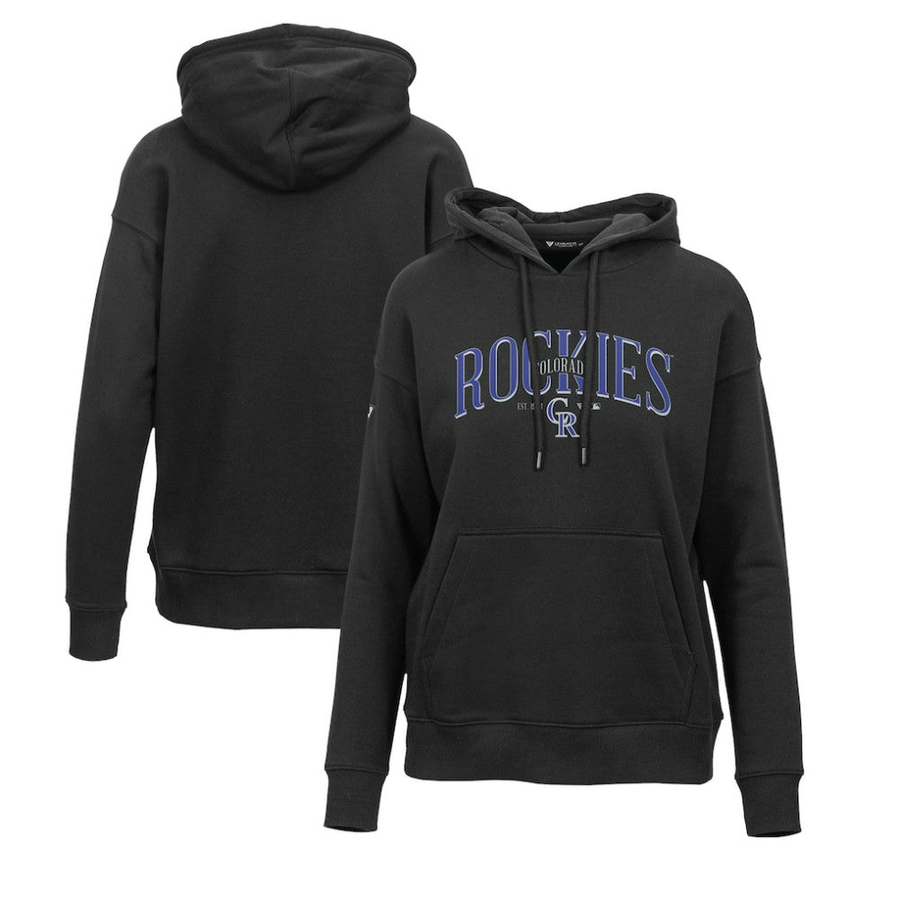Colorado Rockies Levelwear Women's Adorn Cooperstown Collection Retro Spellout Pullover Hoodie Near Me
