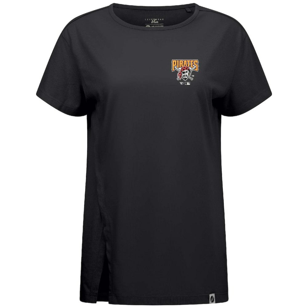 Pittsburgh Pirates Levelwear Women's Influx Cooperstown Core Logo T-Shirt On Sale